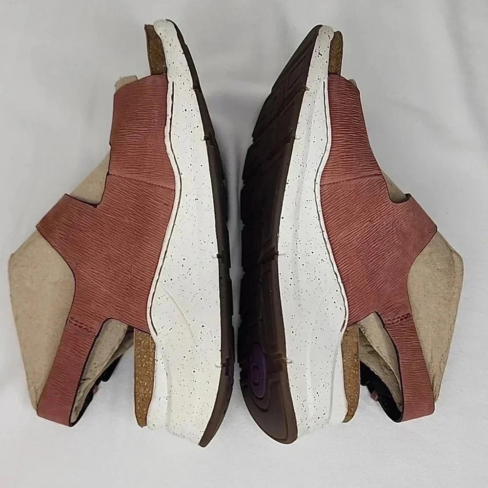 Bionica Olin-Dessert Rose Slingback Wedge Sandals size 9.5 - Picture 6 of 12